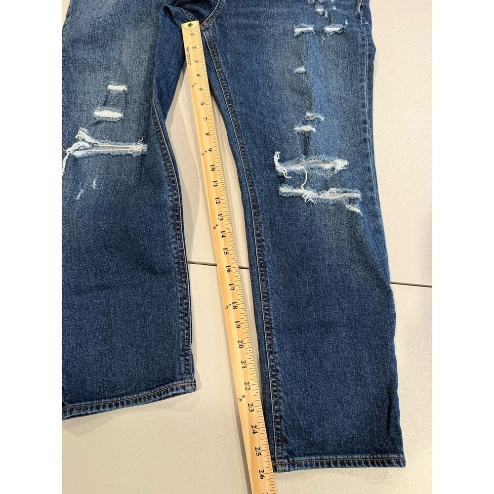 NEW Old Navy Boyfriend Jeans Women 10 Distressed Stretch Punk Cotton Travel - Picture 6 of 7